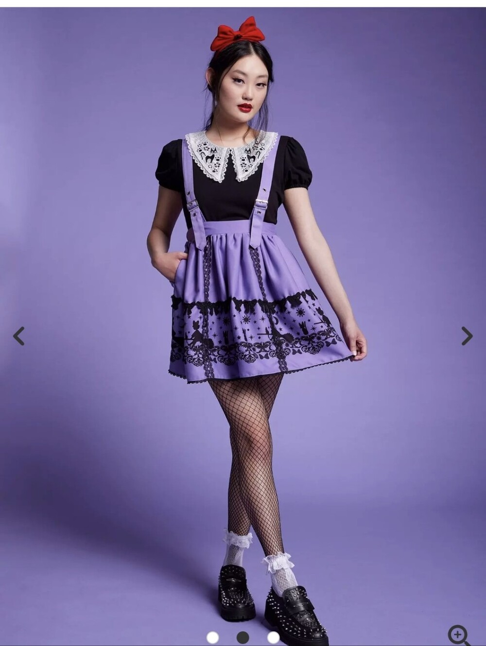 Her Universe Kiki's Delivery Service Purple Suspender Skirt Sz.S